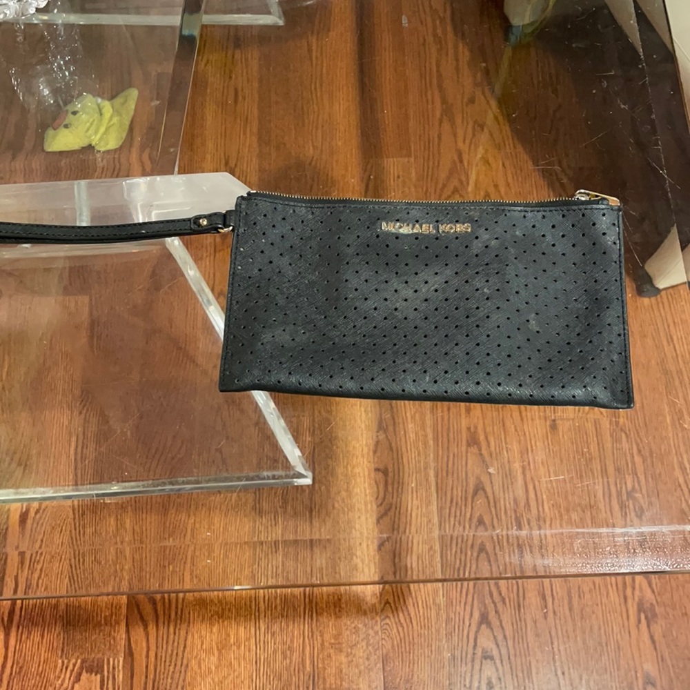Michael’s Kors black gold hardware clutch